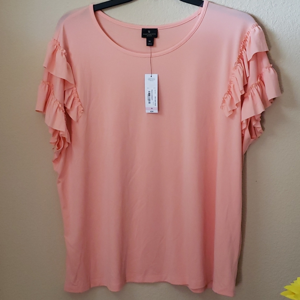 Worthington Peach sorbet women's top